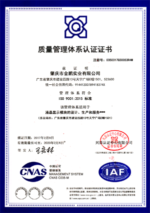 公司顺利通过ISO9001：2015国际质量管理体系认证